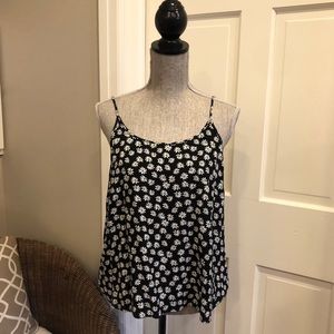 Forever 21 Black Daisy Tank Top